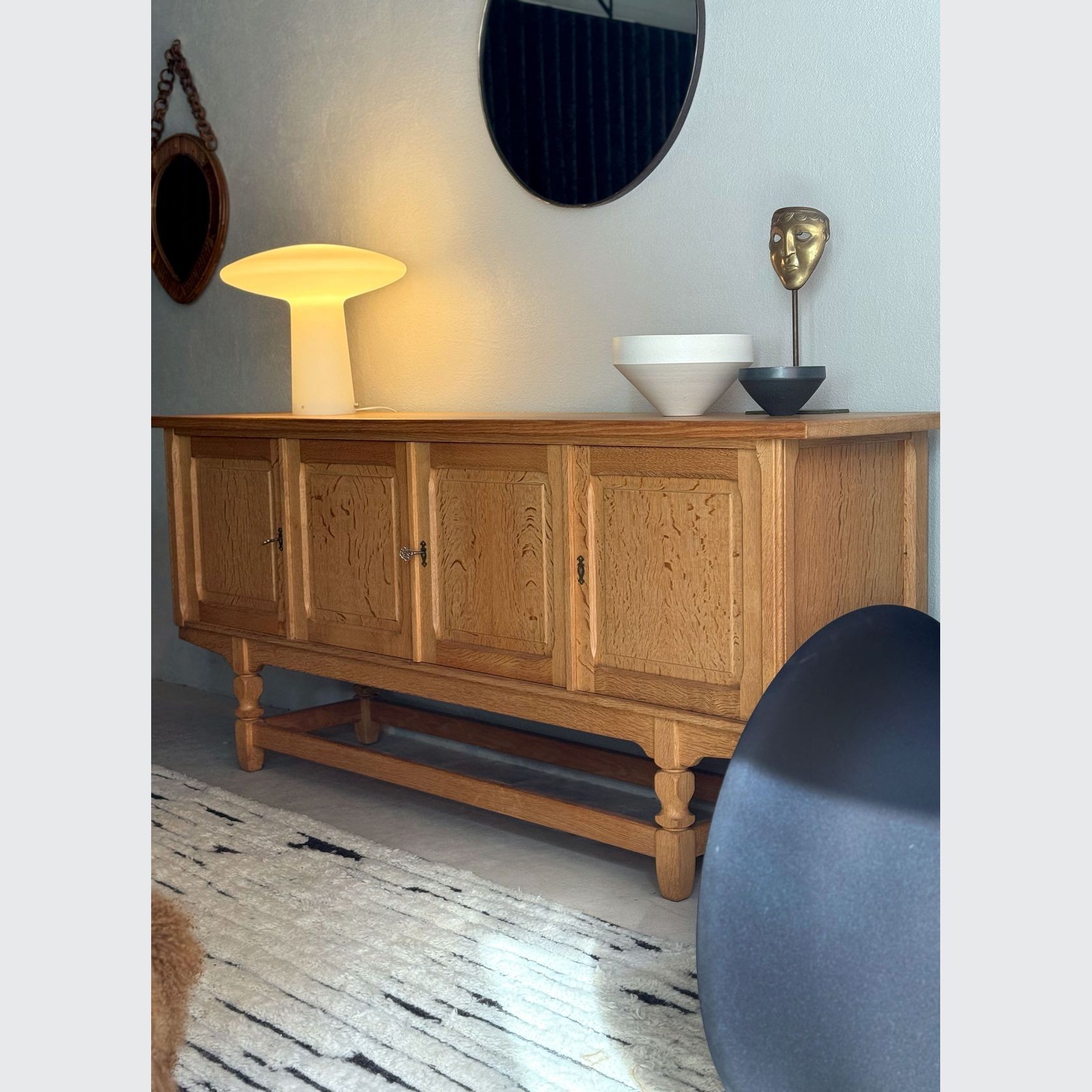 Sideboard in Solid Acid Oak, Denmark, 1960's gallery detail image