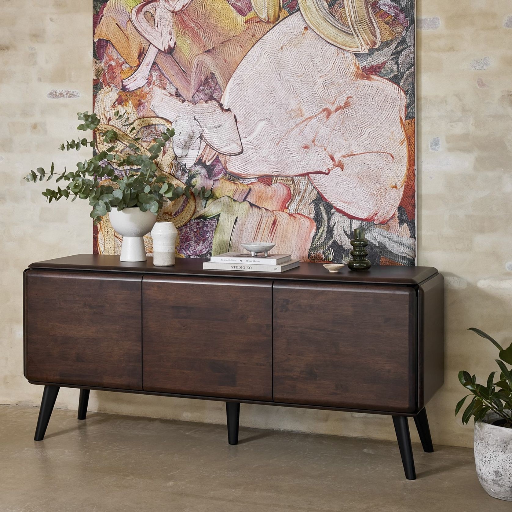 Casa Hardwood Sideboard Buffet | Arabica Walnut | 1225m gallery detail image