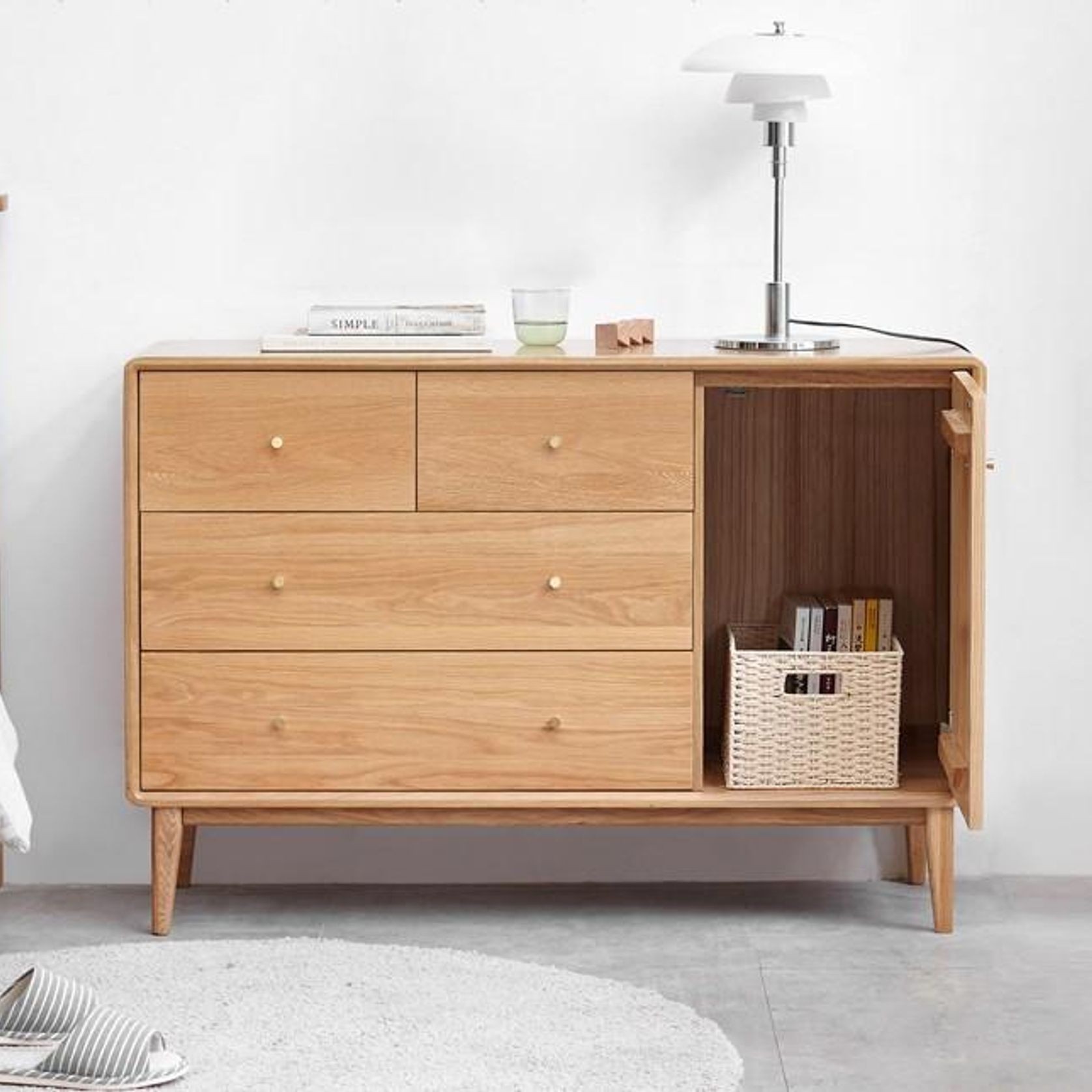 Oslo Natural Solid Oak Sideboard gallery detail image