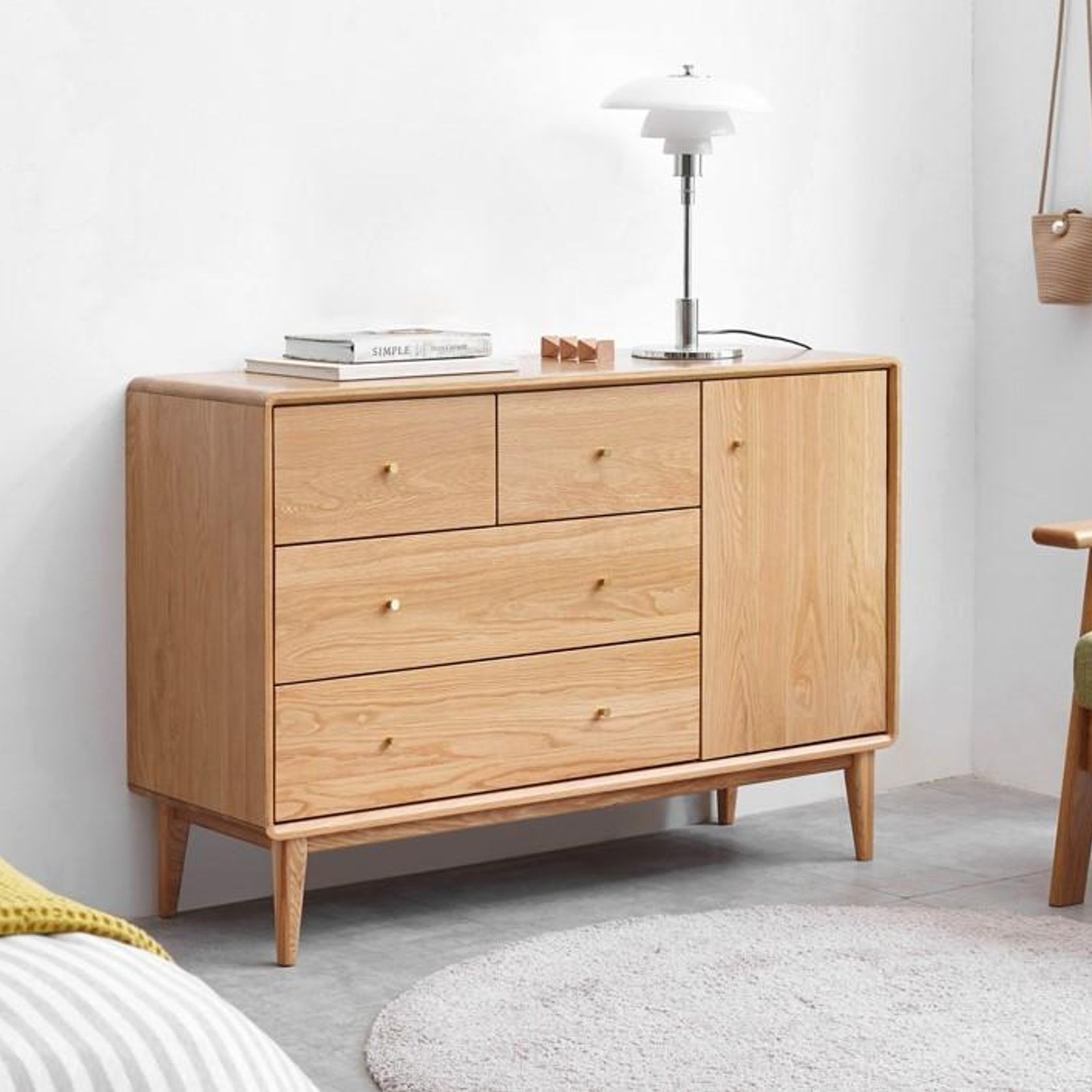 Oslo Natural Solid Oak Sideboard gallery detail image