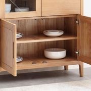 Seattle Natural Solid Oak Tall Sideboard gallery detail image