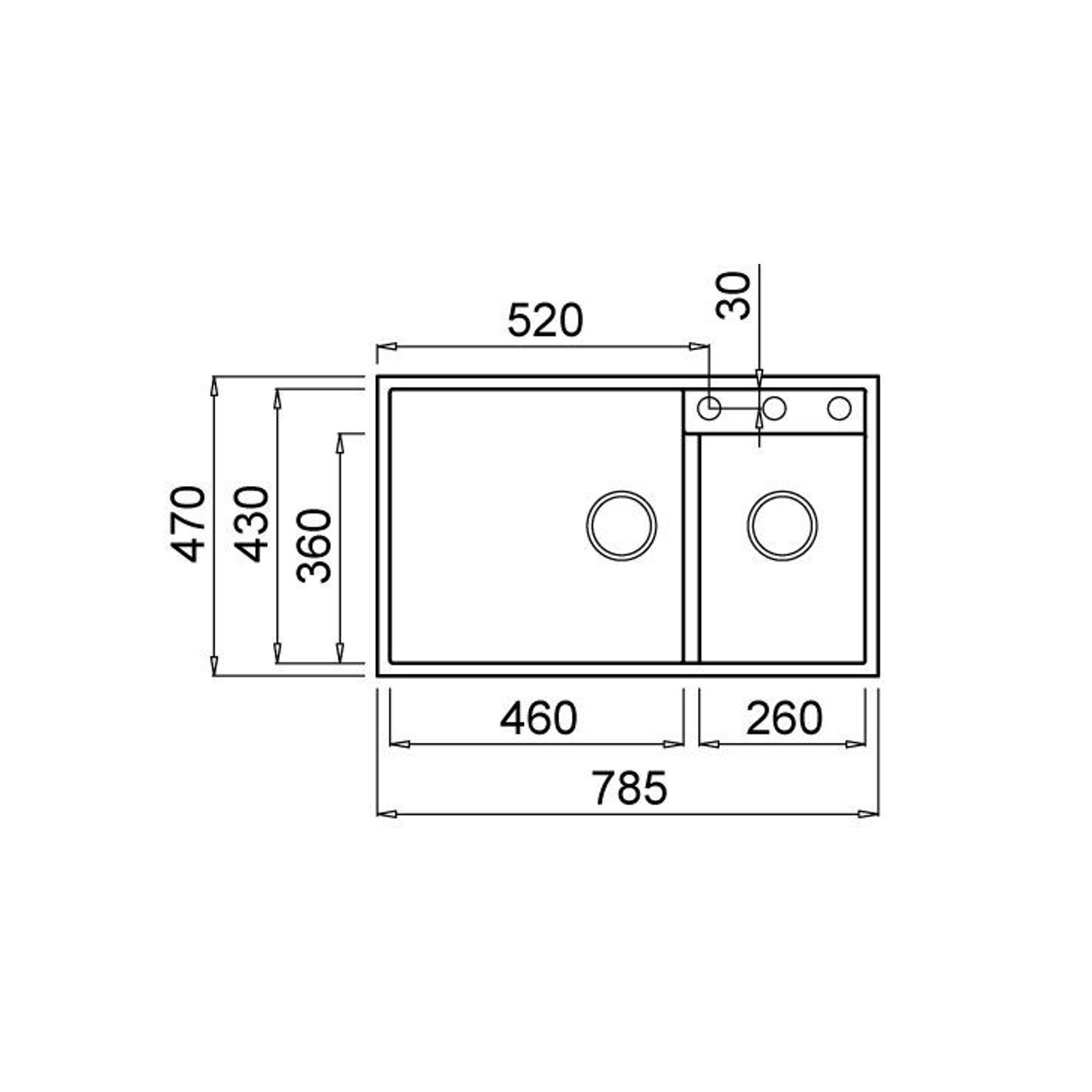 Elleci Granite Undermount Double Sink (ELGQ440-40) gallery detail image