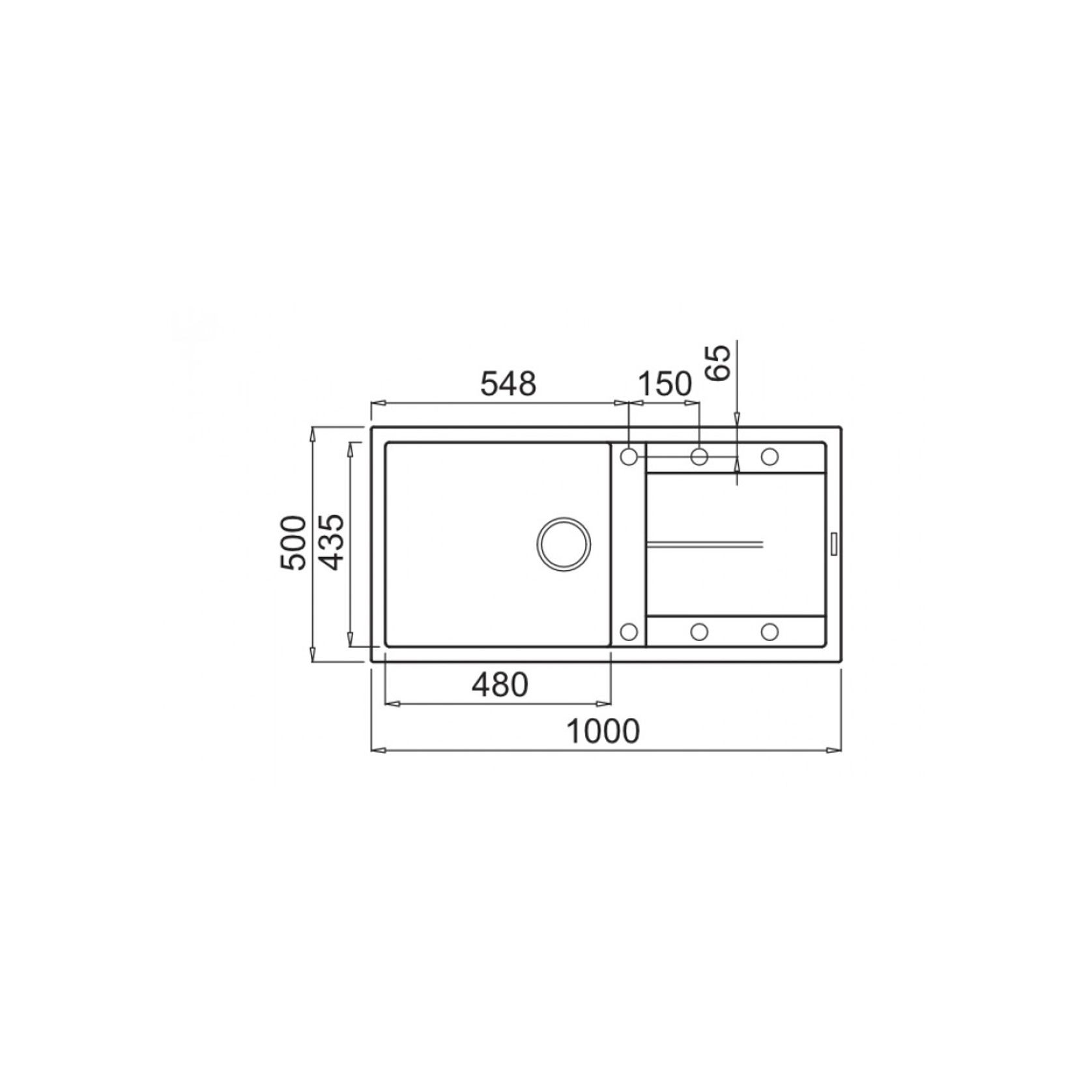 Elleci Unico Granite Insert Sink And Drainer ELGU480-40 gallery detail image