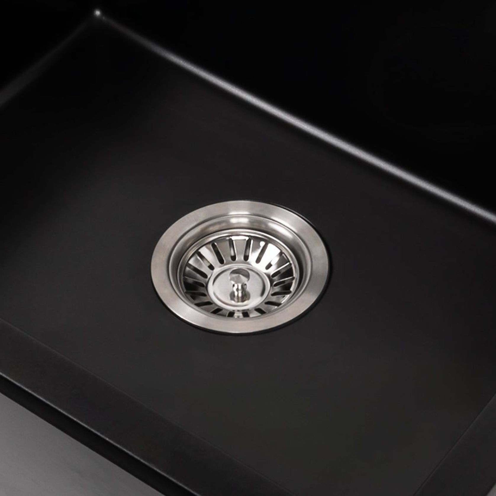 Donald 560x445 Black Granite Square Single Bowl Sink gallery detail image