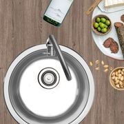 Round Pressed Stainless Steel Sinks by Mercer gallery detail image