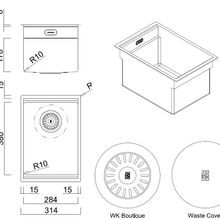 ZOMODO IntegratoQ Small Sink + Accessories BLACK gallery detail image