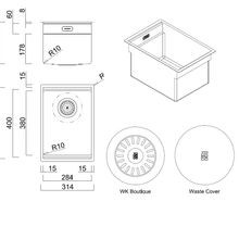 ZOMODO IntegratoQ Small Sink + Accessories gallery detail image