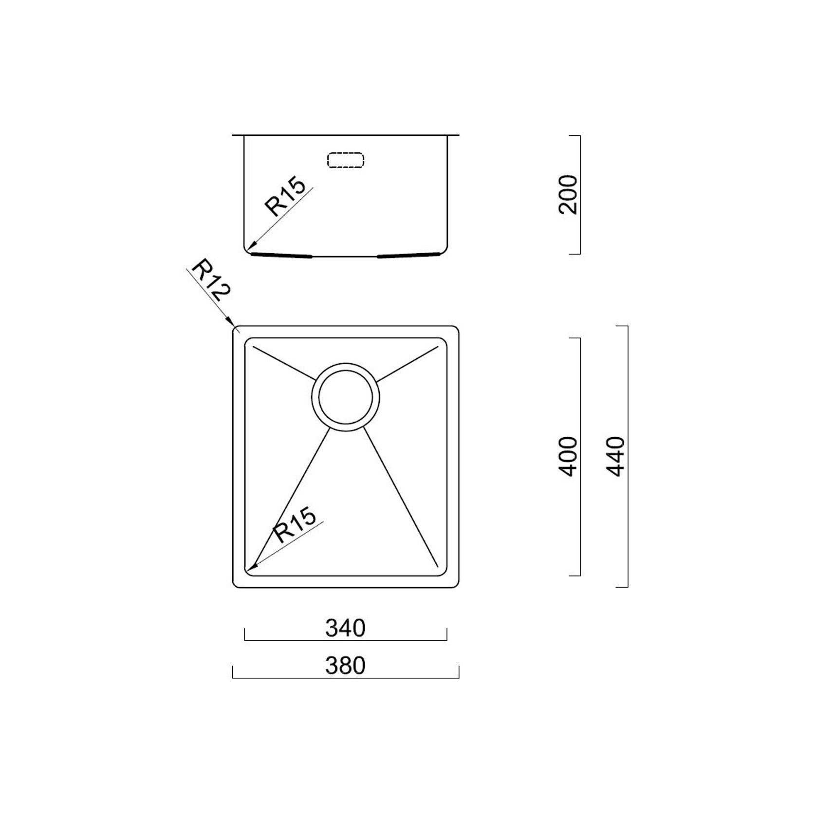 Burns & Ferrall BDM R15 Single Sink (BDM380) gallery detail image