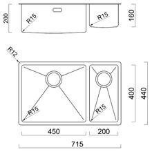 Burns & Ferrall BDM R15 Double Sink (BDM450LH) gallery detail image