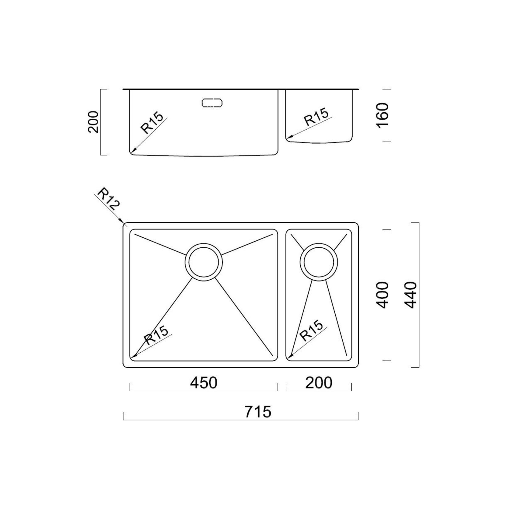 Burns & Ferrall BDM R15 Double Sink (BDM450LH) gallery detail image