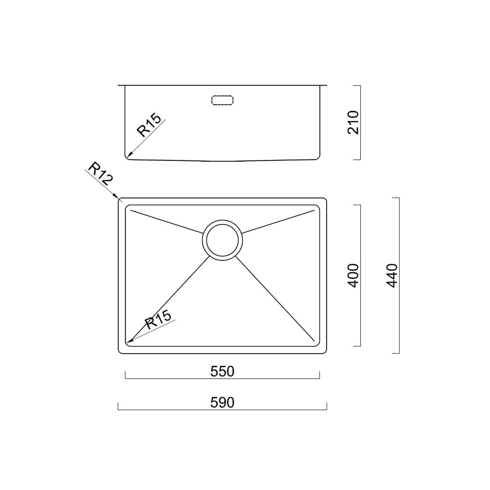 Burns & Ferrall BDM R15 Single Sink (BDM590) gallery detail image