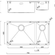 Burns & Ferrall BDM R15 Double Sink (BDM795LH) gallery detail image