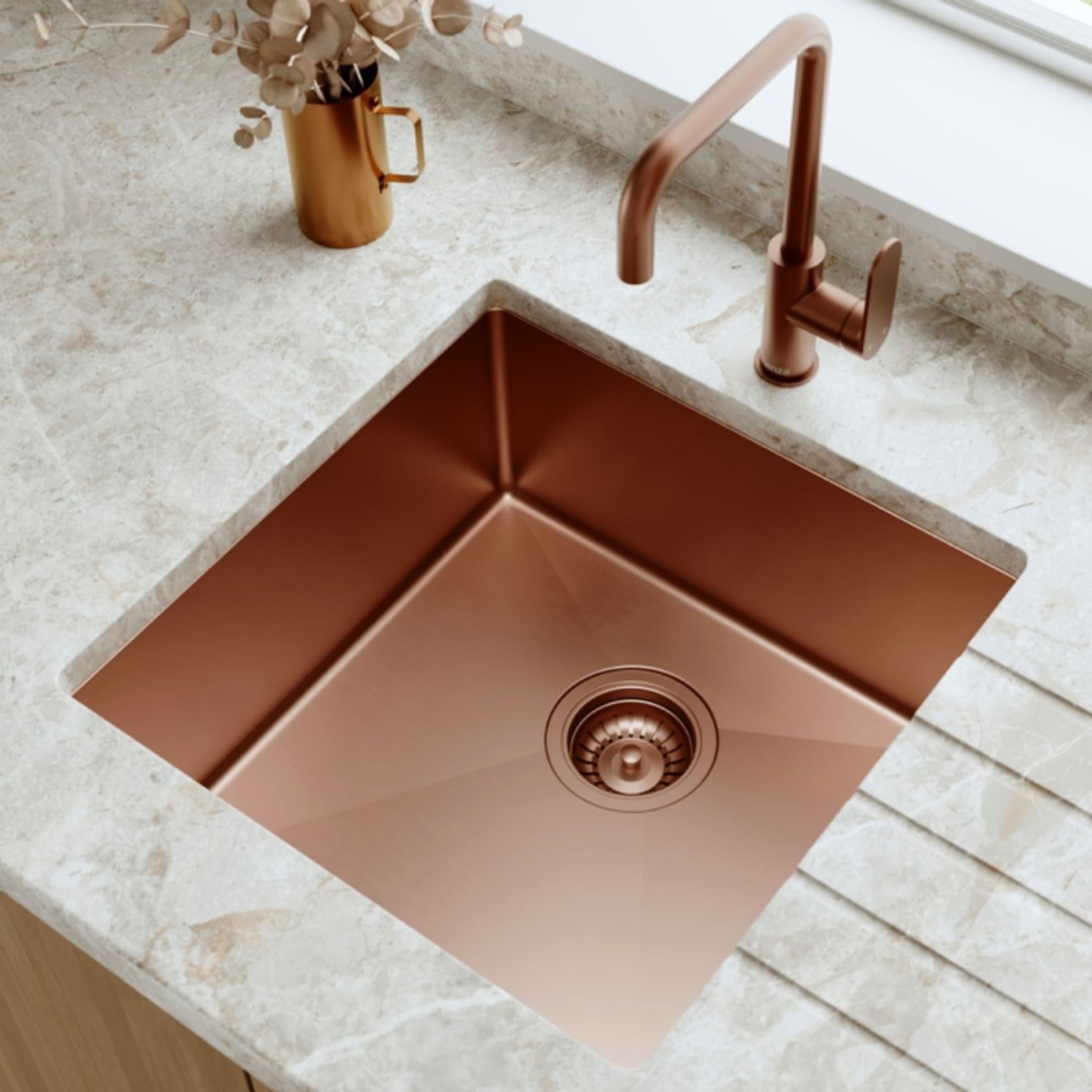 Hana 32L Single Kitchen Sinks | 450 x 450mm gallery detail image