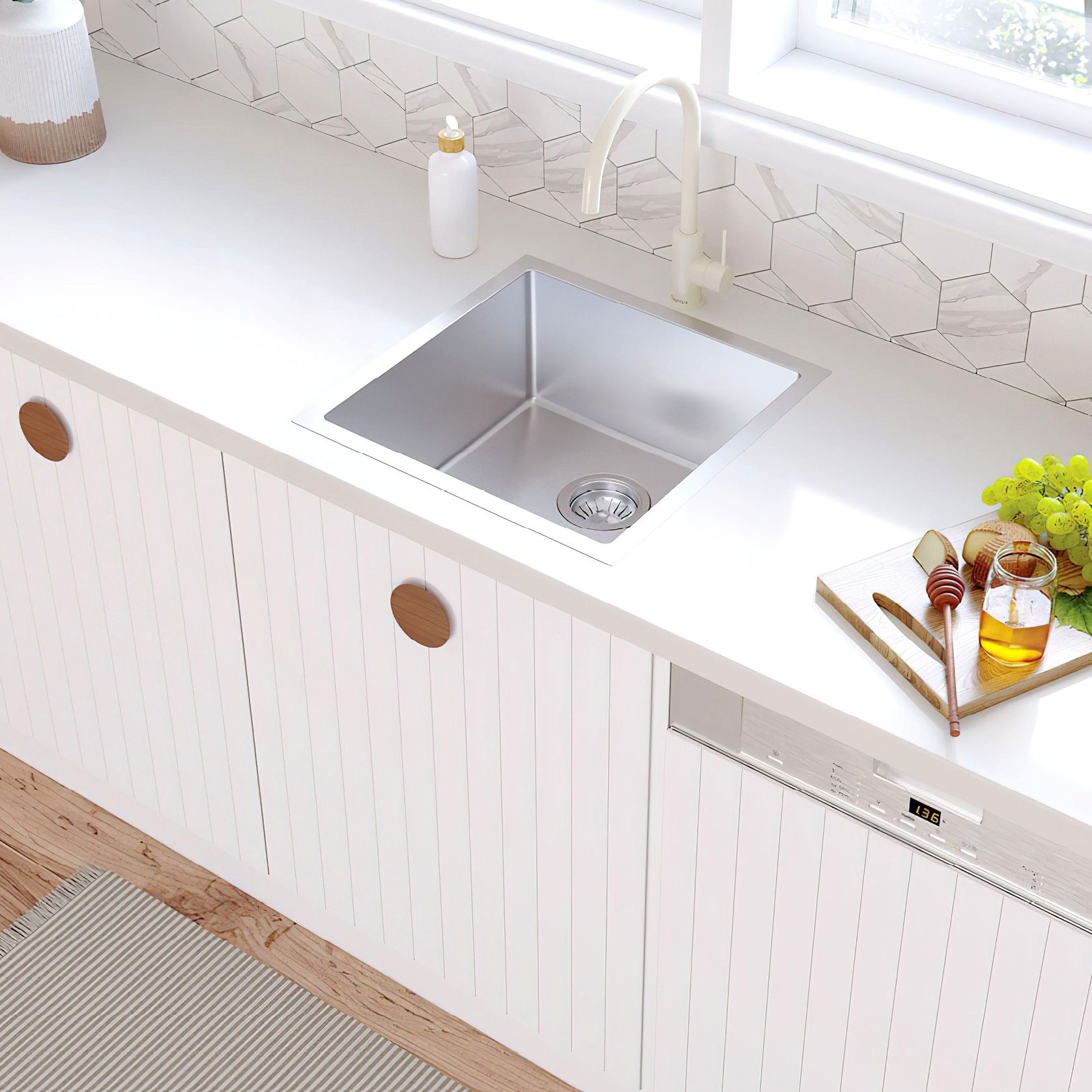 Hana 40L Single Kitchen Sink | 550 x 450mm gallery detail image