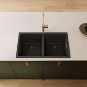 Kuro Granite 34L/34L Double Bowl Kitchen Sink gallery detail image