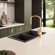 Kuro Granite 34L/34L Double Bowl Kitchen Sink gallery detail image