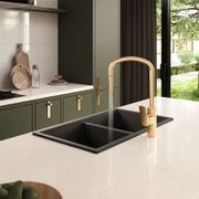 Kuro Granite 34L/34L Double Bowl Kitchen Sink gallery detail image
