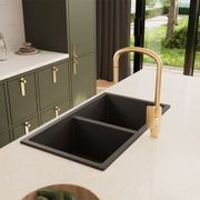 Kuro Granite 34L/34L Double Bowl Kitchen Sink gallery detail image