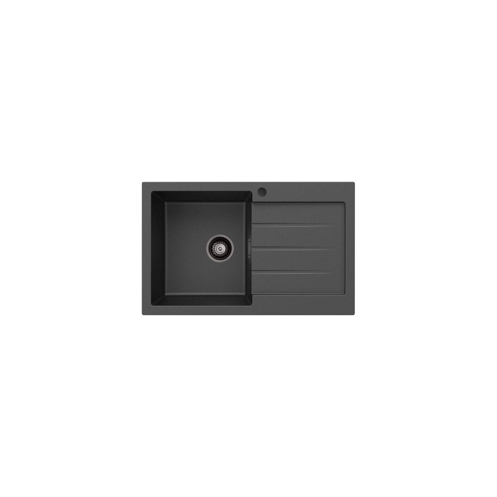 Kuro Granite 32L Single Kitchen Sink with Drainer gallery detail image