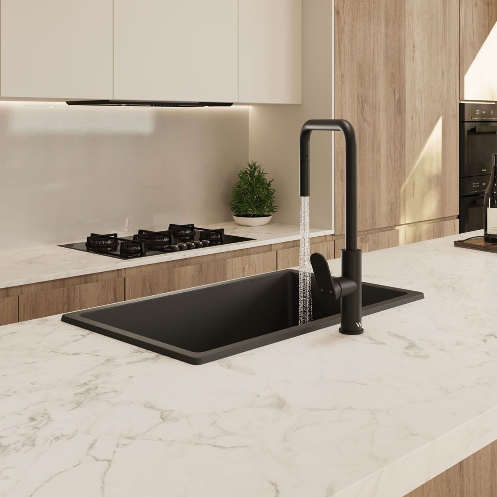 Kuro Granite Single Bowl Kitchen Sink gallery detail image