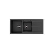 Kuro Granite 32L/22L Double Kitchen Sink with Drainer gallery detail image