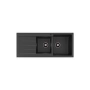 Kuro Granite 32L/22L Double Kitchen Sink with Drainer gallery detail image