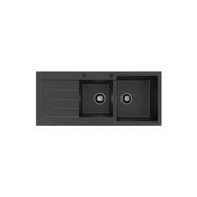 Kuro Granite 32L/22L Double Kitchen Sink with Drainer gallery detail image