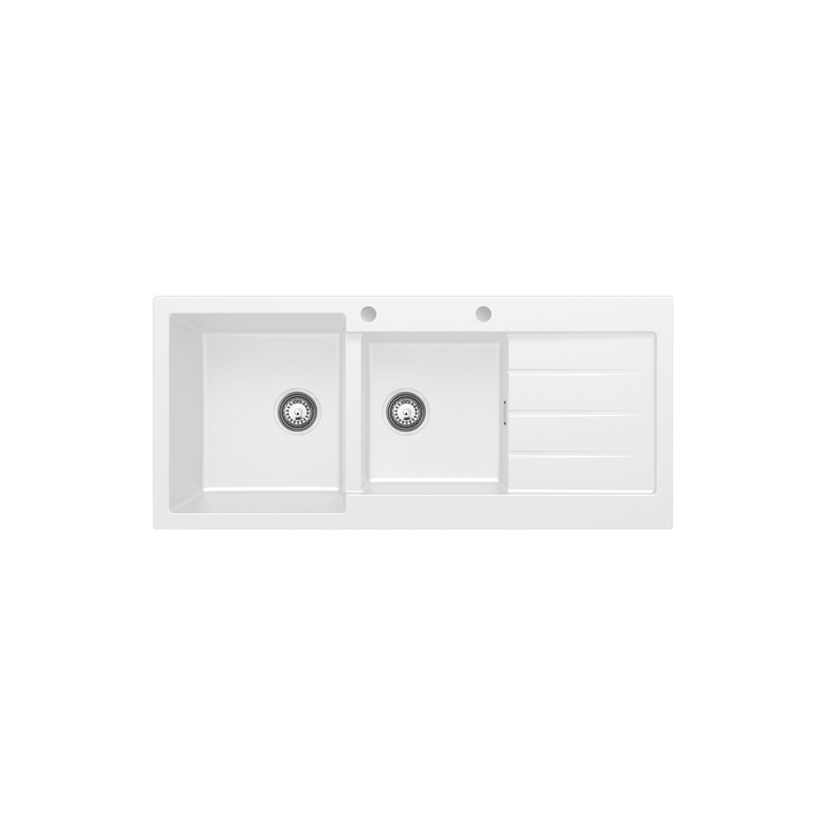 Kuro Granite 32L/22L Double Kitchen Sink with Drainer gallery detail image