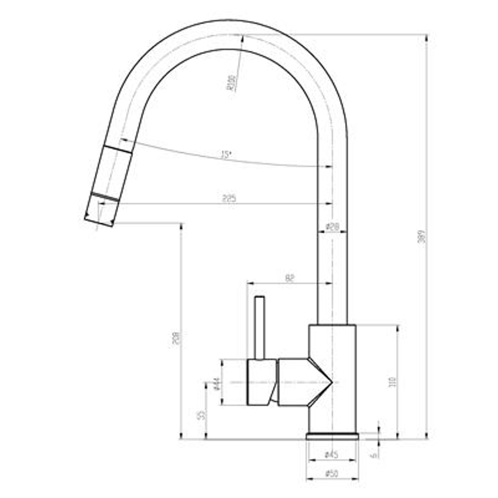 Platinum Pull-Out Gooseneck Mixer Chrome gallery detail image