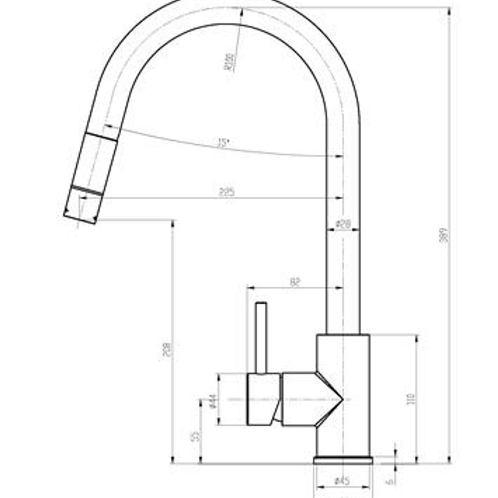 Platinum Pull-Out Gooseneck Mixer Chrome gallery detail image