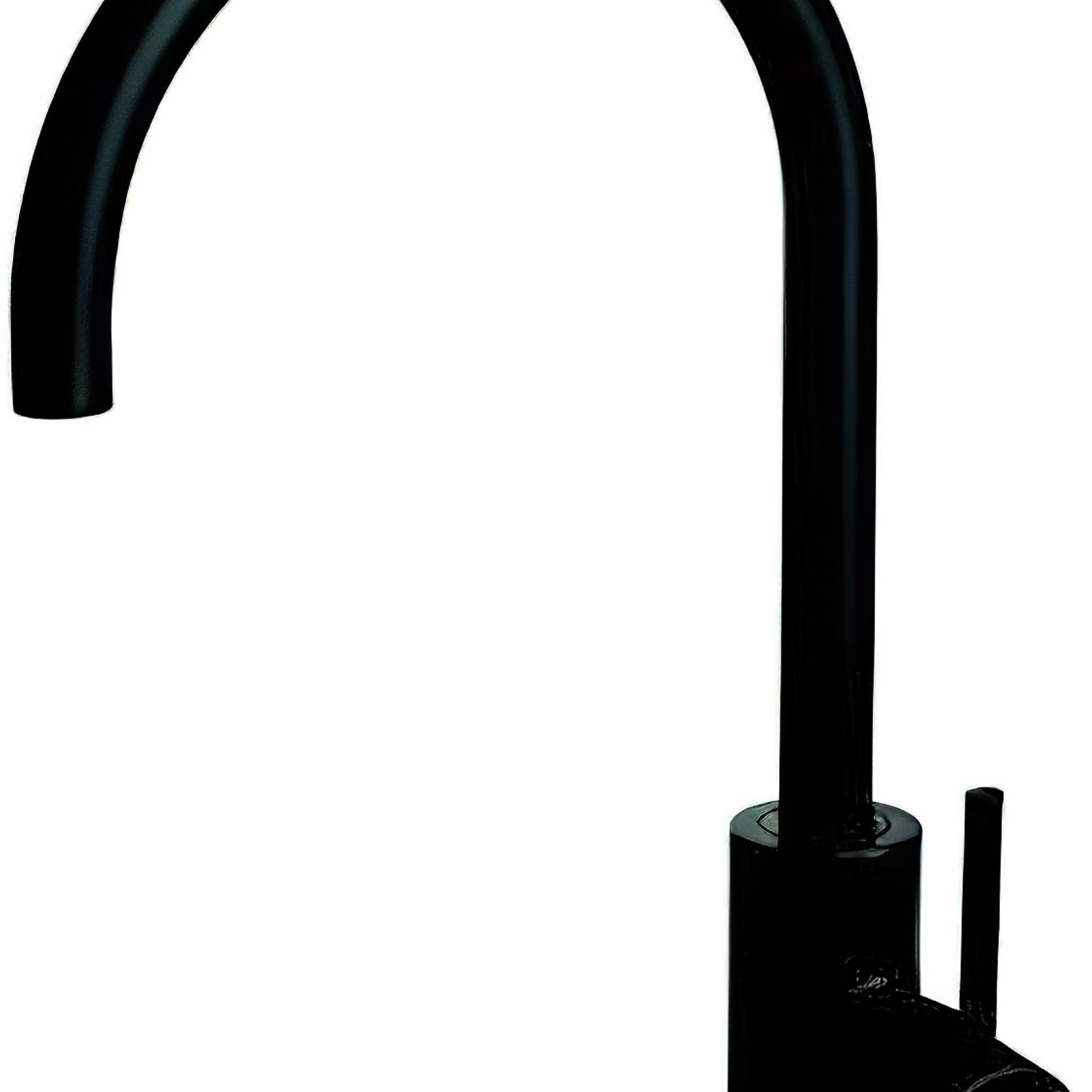 Platinum Gooseneck Sink Mixer Black gallery detail image