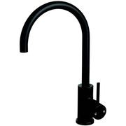 Platinum Gooseneck Sink Mixer Black gallery detail image