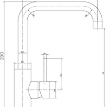 Platinum Squareneck Sink Mixer Chrome gallery detail image