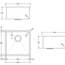 Aspen PVD 400mm Single Kitchen Sink Brushed Stainless gallery detail image