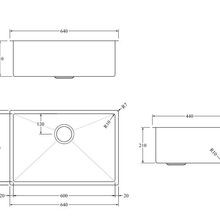Aspen PVD 600mm Single Kitchen Sink Brushed Stainless gallery detail image