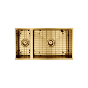 Aspen PVD 550/200mm Dual Kitchen Sink Brushed Brass gallery detail image