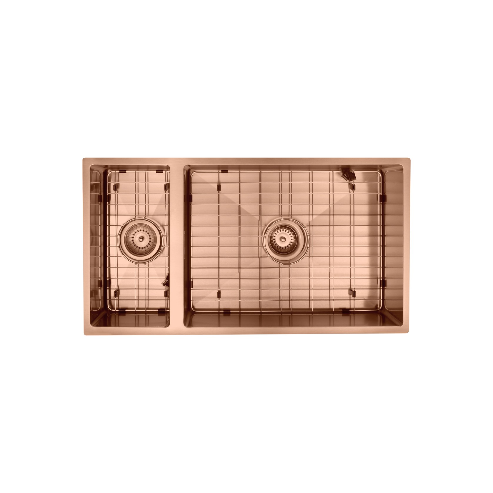 Aspen PVD 550/200mm Dual Kitchen Sink Brushed Copper gallery detail image