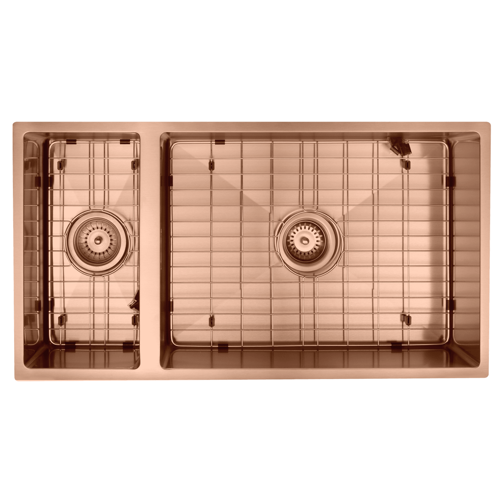 Aspen PVD 550/200mm Dual Kitchen Sink Brushed Copper gallery detail image