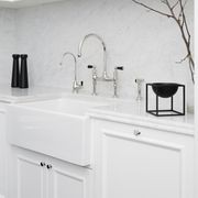 Acquello - White fireclay sink with waste and rack 760 x 460 x 250mm gallery detail image