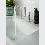 Acquello - White fireclay sink with waste and rack 760 x 460 x 250mm gallery detail image