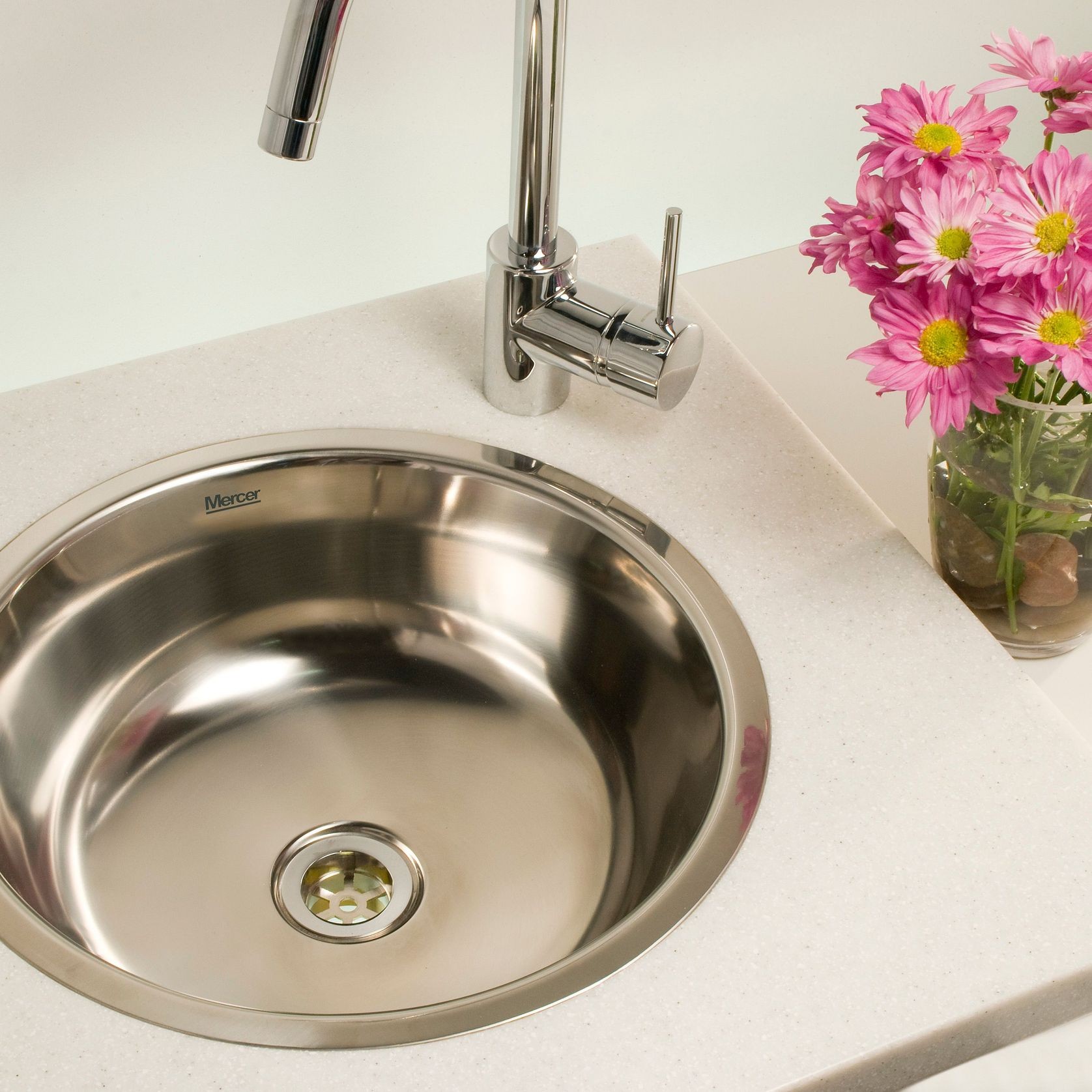 Round Pressed Stainless Steel Sinks by Mercer gallery detail image