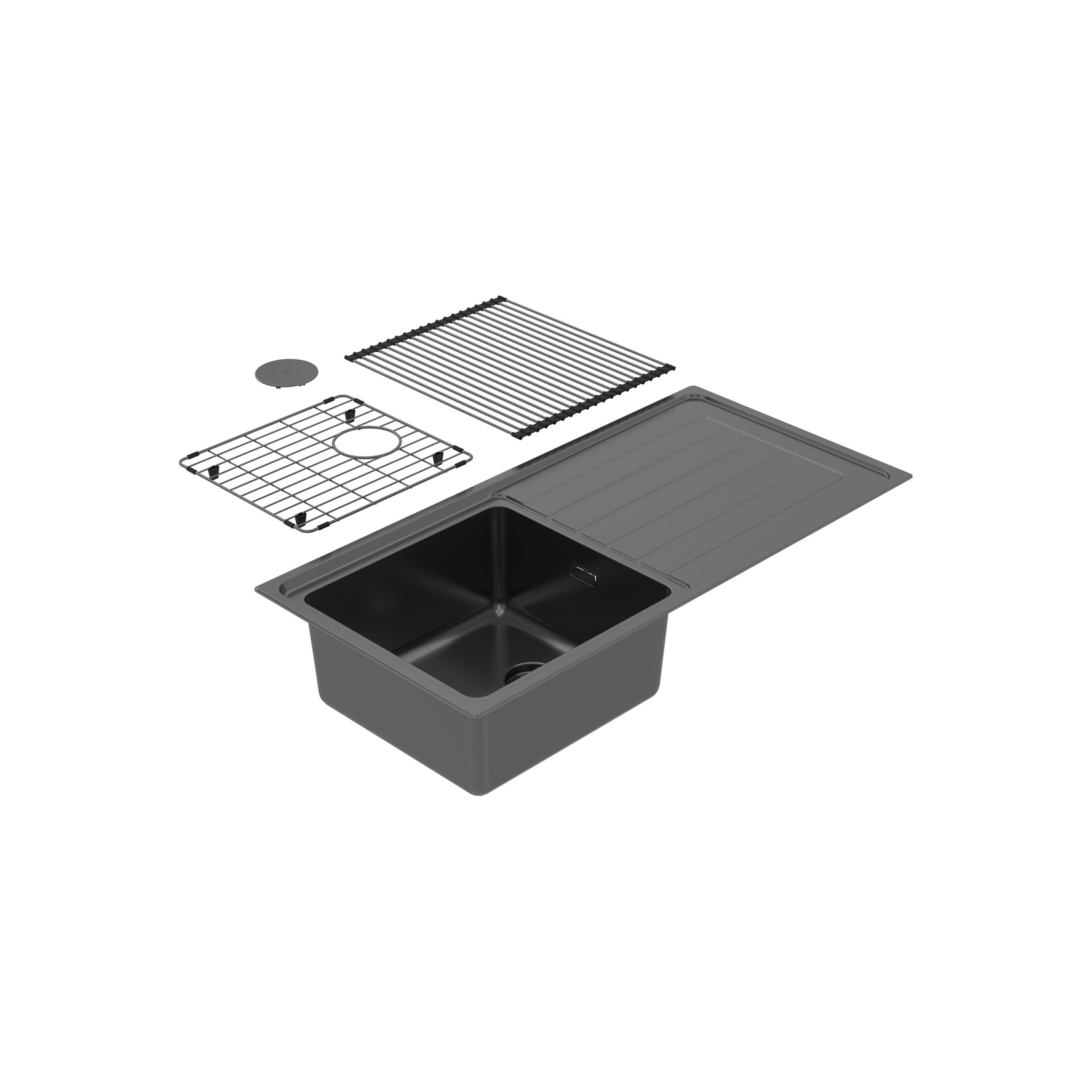ZOMODO Delta Black Pearl Sink & Drainer gallery detail image