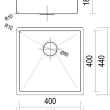 Burns & Ferrall Designer Single Sink (BFD440R10) gallery detail image