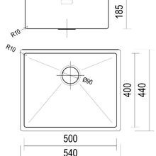 Burns & Ferrall Designer Single Sink (BFD540R10) gallery detail image