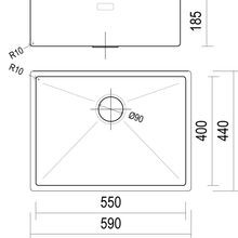 Burns & Ferrall large Capacity Designer Sink BFD590R10 gallery detail image