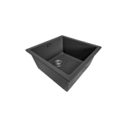 Aura Granite 400mm Single Kitchen Sink Matte Black gallery detail image