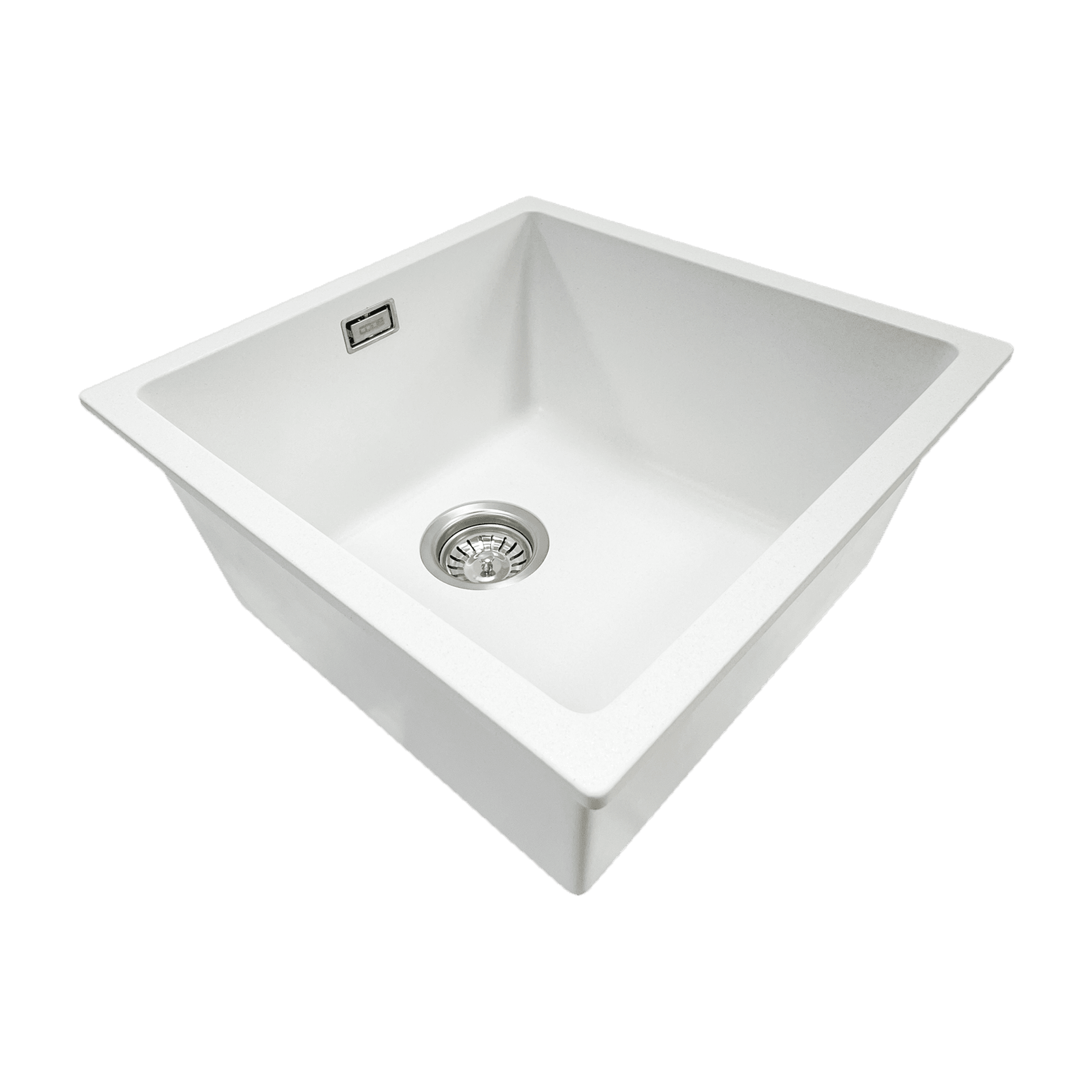 Aura Granite 400mm Single Kitchen Sink Matte White gallery detail image