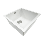 Aura Granite 400mm Single Kitchen Sink Matte White gallery detail image