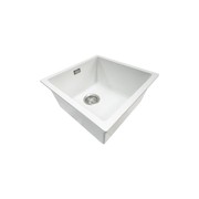 Aura Granite 400mm Single Kitchen Sink Matte White gallery detail image