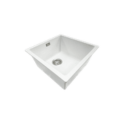 Aura Granite 400mm Single Kitchen Sink Matte White gallery detail image